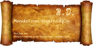 Mendelzon Domicián névjegykártya